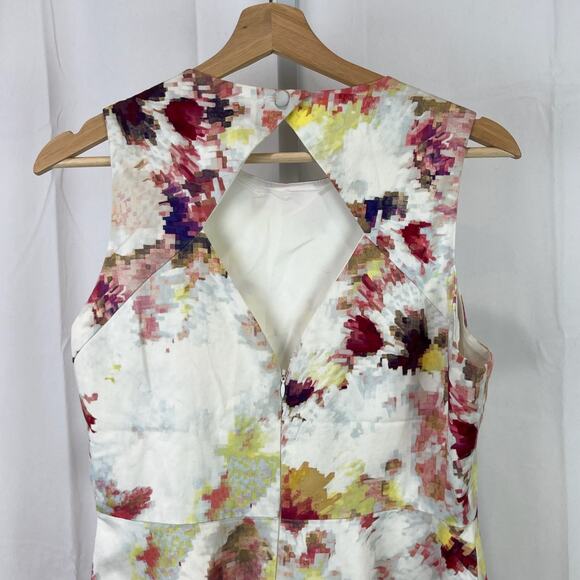 HUNTER BELL 8P  Anthropologie Kukka Tea Dress Open Back A-Line Floral Multicolor - Picture 8 of 12